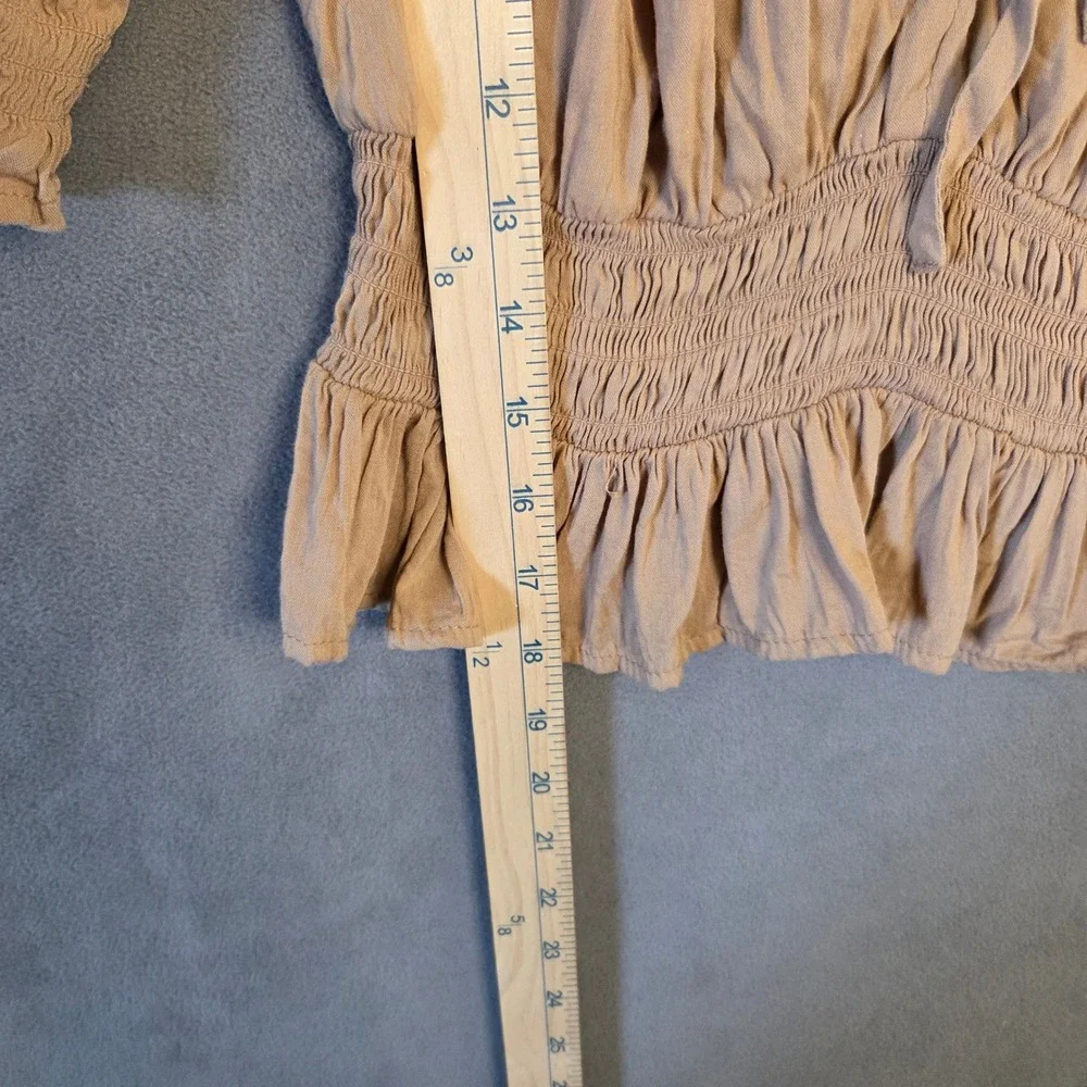 Old Navy Babydoll Milkmaid Top Women's XS Ruffle Boho Cottagecore Peasant